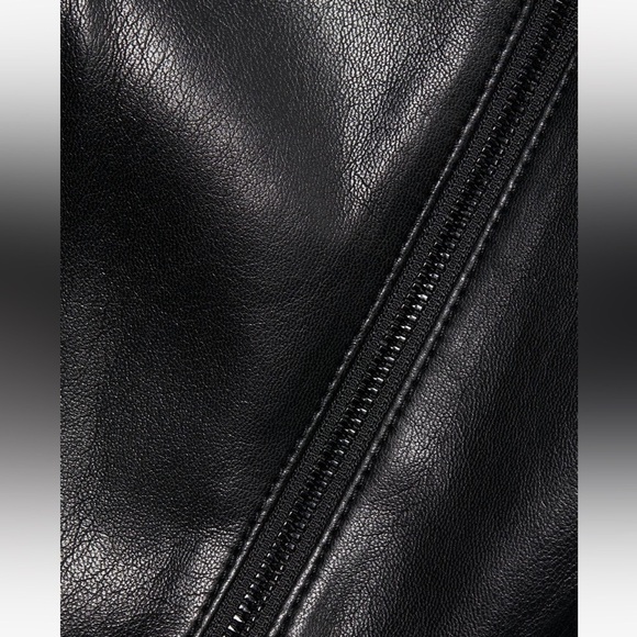 Alice and Olivia Ellis Zip-Front Vegan Leather Minidress - Picture 8 of 15